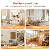 HedoAjim 43" Acrylic Coffee Table with Wood Top, Minimalist Stylish Modern Rectangular Center Tables for Living Room, Led Living Room Table with Storage Shelf & Acrylic Frame for Small Space HedoAjim