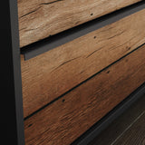 Sauder Boulevard Cafe 6 Drawer Dresser, L: 57.56" x W: 17.48" x H: 33.94", Vintage Oak Sauder