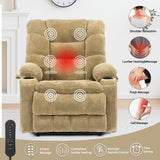EONIX Wide Power Lift Recliner Chair for Elderly, 400lbs Heavy Duty Oversized Lift Chair with Heat and Massage, Lay Flat Power Lift Recliner with Cup Holders and Charging Ports, Beige EONIX
