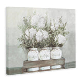 Stupell Industries Pristine Hydrangea Bouquets Thankful Grateful Blessed Sentiment Canvas Wall Art Design by Dogwood Portfolio Stupell Industries