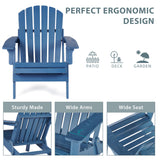 Oversized Wooden Folding Adirondack Chair with Pre-Assembled Backrest and Seat Board, Lounge Chair for Outdoor Patio Garden Lawn Backyard Firepit Deck Pool Beach Wood-Natrl