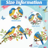 Saillong 32 Pcs Spring Diamond Painting Window Stickers Hummingbird Butterfly Flower Stained Glass Window Decals Spring Diamond Art Kits for Adults DIY Accessories Home Decor Saillong