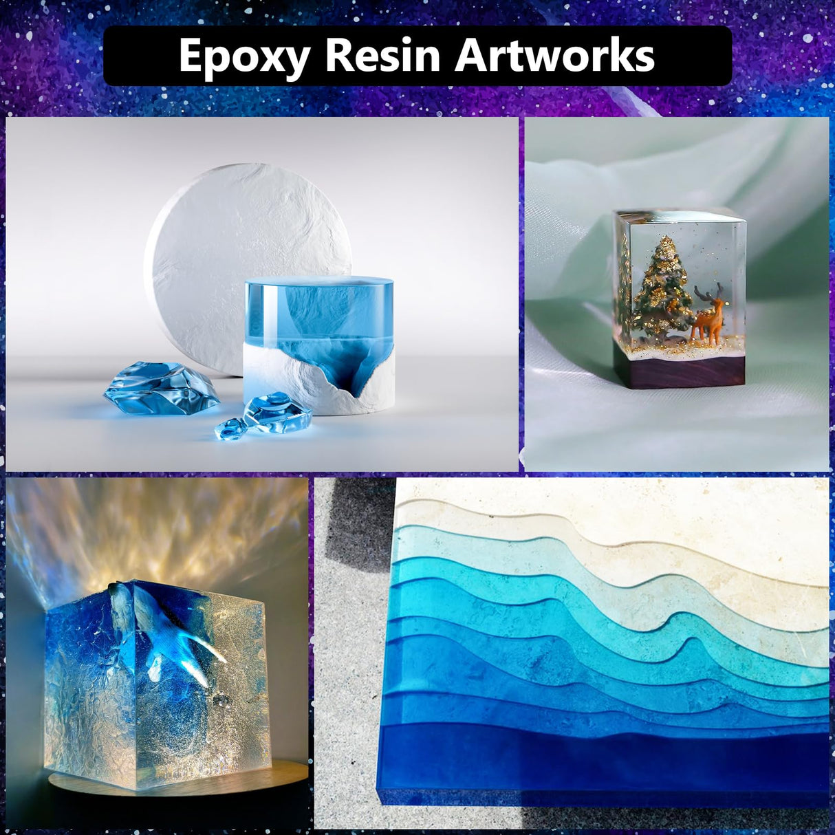 KISREL Epoxy Resin 82OZ - Crystal Clear Epoxy Resin Kit - No Yellowing No Bubble Art Resin Casting Resin for Art Crafts, Jewelry Making, Wood & Resin Molds(41OZ x 2) KISREL