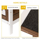 PawHut 54" 2-Story Large Rabbit Hutch Bunny Cage Wooden Pet House Small Animal Habitat with Lockable Doors, No Leak Tray and Waterproof Roof for Outdoor/Indoor Brown PawHut