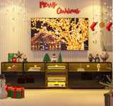 jiteentarou 79IN LED TV Stand for 75/80/85inch TV,High Glossy Modern TV Stand for Living Room,TV Entertainment Center with Adjustable Storage Shelf,RGB LED Lighting,TV Console(Black) jiteentarou