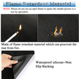 UBeesize 36x30 inch Under Grill Mat,Fireproof Mats for under grill,Grill mats for outdoor grill deck protector,BBQ Mat for Under BBQ,Waterproof,oil-proof and Flame Retardant,Reusable UBeesize