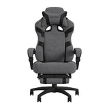 RESPAWN 110 Pro Gaming Chair - Gaming Chair with Footrest, Reclining Gaming Chair, Video Gaming Computer Desk Chair, Adjustable Desk Chair, Gaming Chairs for Adults with Headrest Pillow - Grey Fabric RESPAWN
