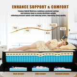 JDZ-YOVMEE Full Mattress 10 Inch Hybrid Mattress in a Box Memory Foam & Individual Pocket Spring Motion Isolation Edge Support Pressure Relief Medium Firmness Certified Foams & Fabric Fiberglass Free JDZ-YOVMEE