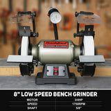 BUCKTOOL 8 Inch 3/4 HP Low-Speed Bench Grinder fit CBN Wheel Professional Wobble-free Wheel Grinder TDS-200C4HL Bucktool