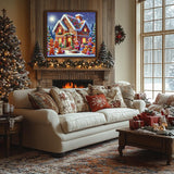 Cartoon House Diamond Art Kits for Adults,Christmas 5D Diamond Painting Kits for Adults Beginners,DIY Full Round Drill Diamond Dot Painting Gem Art Kits for Adult, Home Wall Decor12x12Inch ARPADAMO