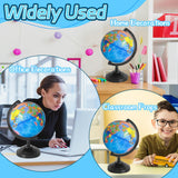 8'' Rotating World Globe with Stand,Decorative Spinning Earth Globe,Geographic Educational World Globe for Kids Classroom Tools,Desk Decorations,Gifts Rrshnsgv