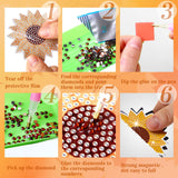 Copkim 30 Pcs Fall Diamond Art Magnets Kits DIY Autumn Pumpkin Maple Leaves Pine Nuts Diamond Painting Happy Fall Fridge Magnetic Stickers Gem Art Magnets for Beginners Holiday Decor Home Copkim