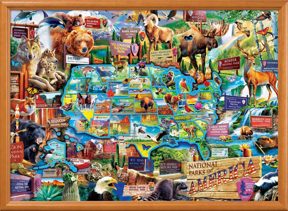 MasterPieces - 1000 Piece Jigsaw Puzzle, National Parks of America, Fun for Adults, Family, Kids 19.25"x26.75" Masterpieces