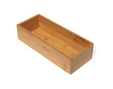 Lipper International Bamboo Wood Utensil Holder Storage Box for Cooking Tools, Makeup, or Office Supplies, 5" x 12" x 3" Lipper International