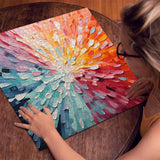 Impossible Puzzles for Adults 1000 Piece, Colorful Hard Difficult Puzzles for Adults Art Painting, Gradient Rainbow Puzzle Challenging Jigsaw Puzzles for Adults PICKFORU