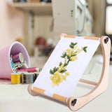 codree Adjustable Embroidery Table Stand, Wood Embroidery Hoop Holder, Hands-Free Cross Stitch Scroll Frame Needlepoint Stand for Lap or Table Top Stitching Sewing Supplies Craft Tool codree