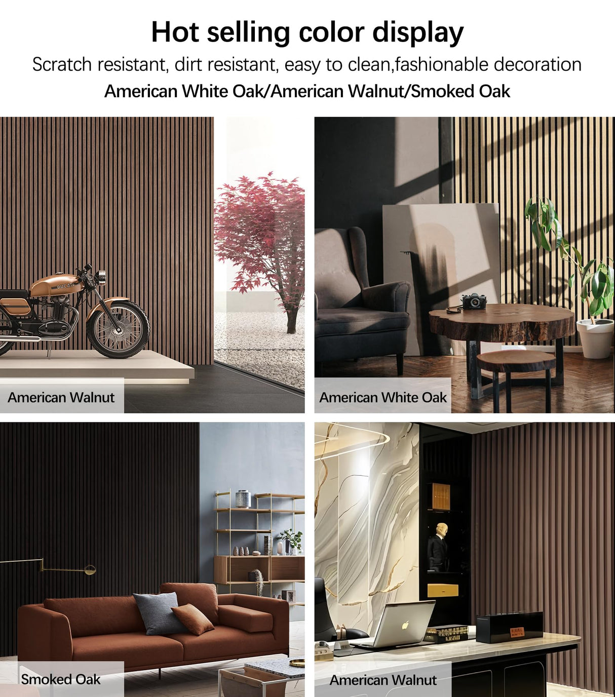 ARMURO Wood Panels for Wall - 2 PCS Wood Slat Wall Panel, Natural Walnut Veneer Acoustic Wall Panels - 12.6" W x 94.5" L ARMURO