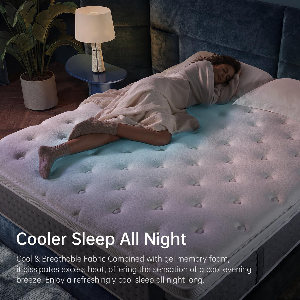 DCOOLAULTRA King Mattress 14 Inch,Medium Firm Hybrid with Memory Foam& Individually Wrapped Pocket Coils for Support,CertiPUR-US Certified,Fiberglass-Free DCOOLAULTRA