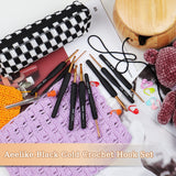 Aeelike 31pcs Crochet Hook Set, Black Gold Crochet Hooks Ergonomic with Grips for Arthritic Hands, Crochets Needles Set with Knitting & Crochet Supplies, Ideal Gift for Crocheting Beginner Lover Aeelike