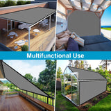 Artpuch Pergola Shade Cover with Grommets 8x10 FT 90% UV Block Outdoor Sun Shade Cloth Privacy Screen for Patio (Customized Available) Light Grey Artpuch