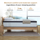 Tegeniss Queen Mattress, 14 Inch Innerspring Hybrid Mattress in a Box with Gel Memory Foam, Individually Wrapped Encased Coil Pocket Spring Mattress, Pressure Relief, Medium Firm Support, 60"*80"*14" Tegeniss