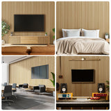 Aboofx 12 PCS Acoustic Panels for Wall, 11.8" x 11.8" Soundproof Wall Panels for Interior Decor, MDF Waterproof Slat Wood Wall Paneling Peel and Stick Wallpaper, Cover 11.6 Sqft (Oak Brown) Aboofx