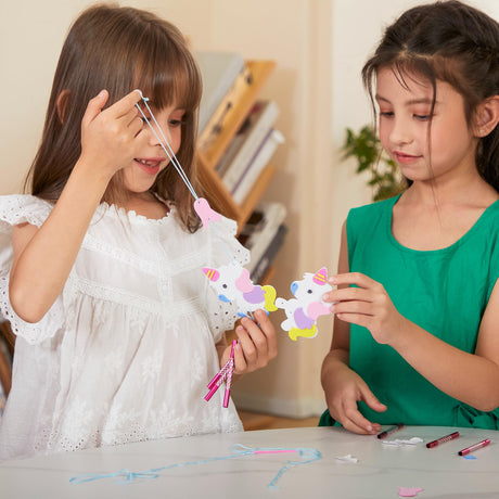 Unicorn Craft Kit for Girls - 12 Projects - Gifts for 5 Year Old Girl - Arts and Crafts for Kids 4-8 - Toys for Ages 5-7 - 4 5 6 7 8 Year Old Girl Birthday Gift - Unicorn Toys for Girls Age 4-6 Dan&Darci