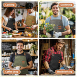 AOLEBA Aprons for Men & Women,Canvas Chef Apron with Cross Back Adjustable, Apron for Kitchen, Garden, Cafe, M-XXL AOLEBA