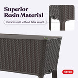 Keter Splendor 31.7 Gallon Raised Garden Bed with Self Watering Planter Box and Drainage Plug-Perfect for Growing Fresh Vegetables, Flowers and Herbs, Brown Keter