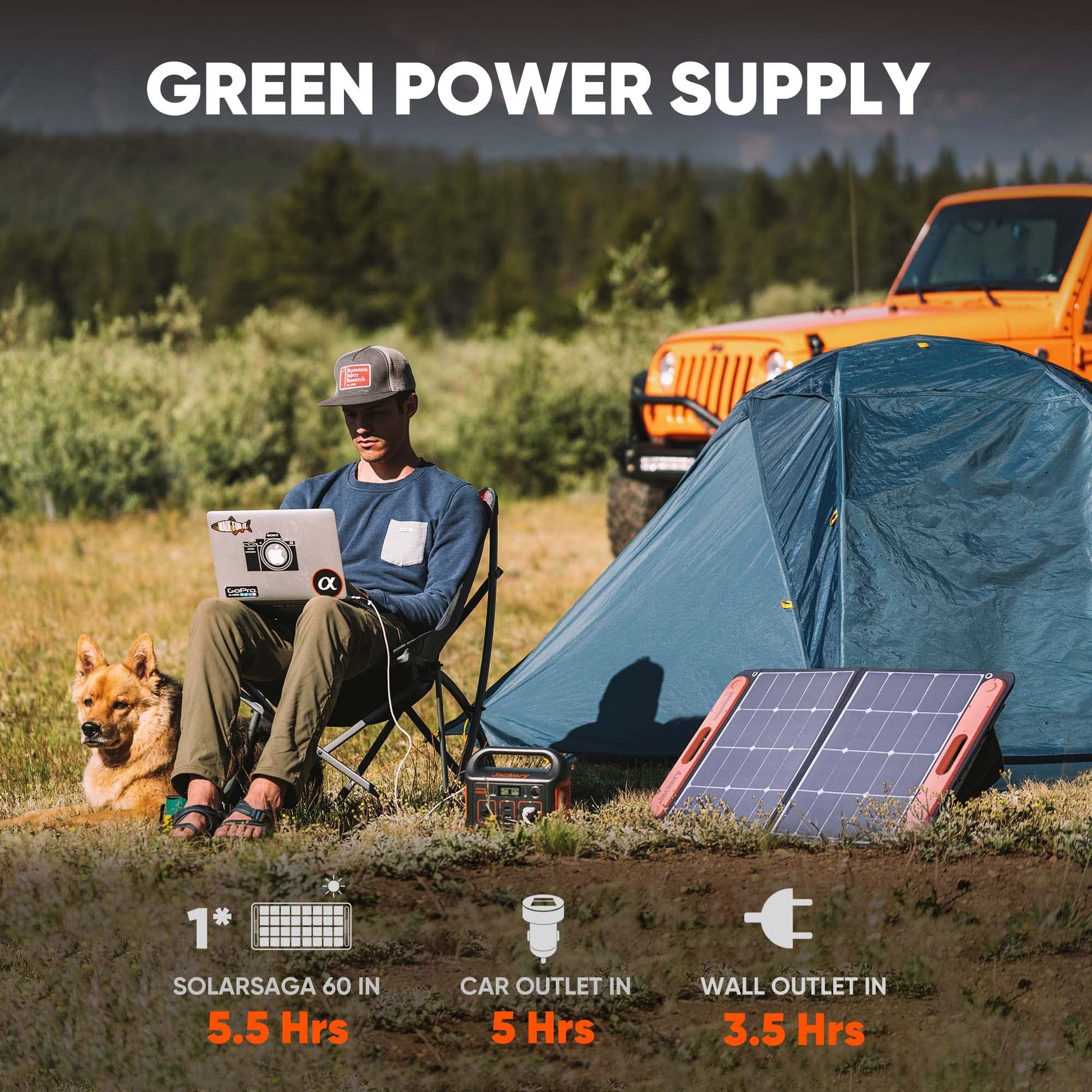 Jackery Portable Power Station Explorer 240, 240Wh Backup Lithium Battery, 110V/200W Pure Sine Wave AC Outlet, Solar Generator for Outdoors Camping Travelling and Emergencies. (Solar Panel Se - WoodArtSupply