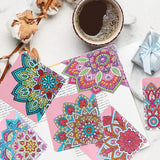 LINGFANG 16 Pcs Diamond Painting Bookmark, DIY Corner Book Makers for Book Lovers, Diamond Art Beginners, Small Diamond Art Kits, Paint by Art Crafts Supplies Gift for Women Girls (Mandala) LINGFANG