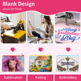 50Pcs Canvas Makeup Bags Bulk, 7.87 x 5.7 Inch Cotton Sublimation Blank DIY Heat Transfer Cosmetic Makeup Bag w/Colorful Zipper for Bridesmaid Makeup Bag Travel Toiletry Pouch Storage, Christmas Craft AMDAILY