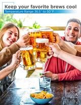 BLACK+DECKER Beer Kegerator, 6.1 Cu. Ft. Extra Large Capacity Draft Beer Machine for Home with Double Tap & 2-Shelf Fridge BLACK+DECKER