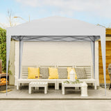 GDY 10'x10' Pop Up Canopy Tent, Outdoor Canopy Tent, Commercial Instant Gazebos, Portable Shelter Canopies, for Patio/Outdoor/Wedding Parties and Events, (White) GDY