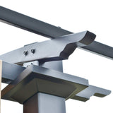 Outsunny 11' x 11' Outdoor Retractable Pergola Canopy, Arched Sun Shade Shelter, Metal Frame Patio Canopy for Backyard, Garden, Porch, Beach, Beige Outsunny