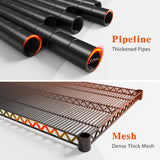 REIBII 73" H Storage Shelves Wire Shelving with Wheels 3200 lbs Heavy Duty Steel Metal Shelving Unit Shelf Rack for Warehouses,Garage, Kitchen, School,Commercial,73" H X 60”W X 18" D REIBII