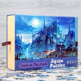 InGooooD- Tranquil Series- Castle in The Night- Basswood Jigsaw Puzzles 1000 Pieces for Adult Ingooood
