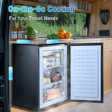 Anypro Compact Mini Upright Freezer 3 Cu.Ft with 3 Pull-down Drawer Doors and Adjustable Thermostat, Single Door Small Deep Standing Freezer Rapid Cooling for Home, Office, Dorm, Garage, Black Anypro