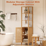 Entertainment Center with Bookshelves, Farmhouse TV Stand for 70 Inch TVs, TV Stands for Living Room w/Adjustable Shelves & Storage Cabinet, Modern Console Cabinet for Bedroom Home Theater HomeEterna