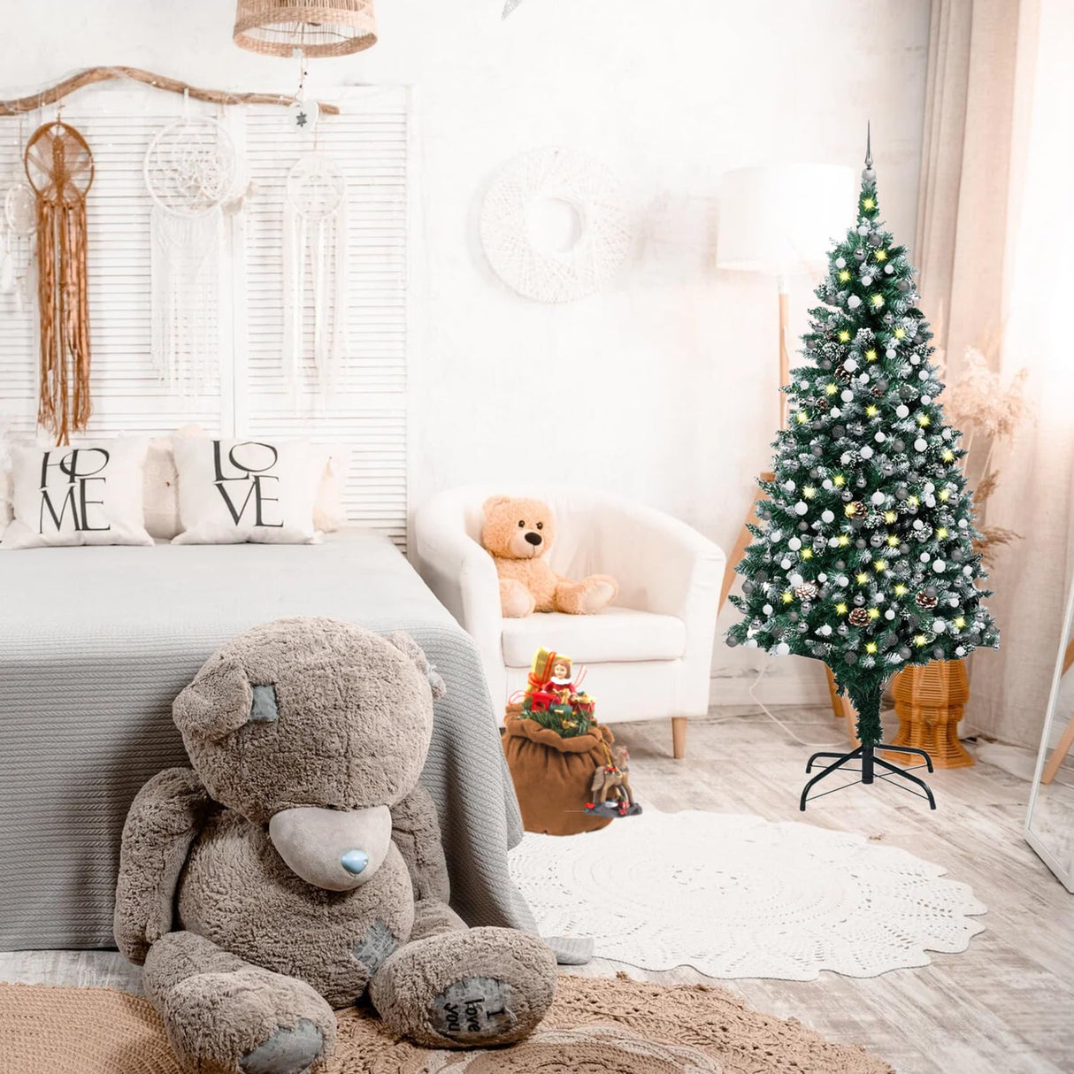 GothicBride Christmas Tree Stand - 40cm Portable Iron Metal Base for 0.5"-1.57" Pole, Foldable Universal Stand for Xmas Trees GothicBride