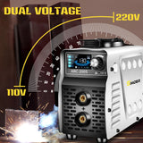 SSIMDER Stick Welder, Welding Machine 110v/220v 130A 2 In 1 Hot Start/ARC Force/LIFT TIG Welding Machine, Mini Portable ARC200S Small Anti-Stick Welder with Smart LCD IGBT Digital Welder S SIMDER