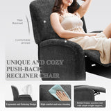 Pushback Recliner Chair, Wing Back Chairs with Arms, Adjustable Modern Single Reclining for Living Room/Bedroom,Fabric Accent Chair Extrathick Cushion COLAMY