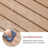 Stoog Teak Two-Person Outdoor Backless Bench with 800 lbs Capacity and All-Weather Durability Stoog