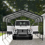 COEWSKE Metal Carport 12x20 FT Heavy Duty, Outdoor Steel Large Rv Car Ports Canopy with Galvanized Steel Roof and Frame, Car Shelter Protect from Sun and Heavy Snow for Pickup, Boat, Car and Tractors COEWSKE