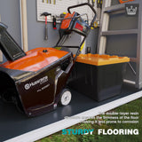 UDPATIO 38 Cu.ft Resin Outdoor Storage Shed, Vertical Tool Shed with Shelving Brackets for Patio Pool Lawn Garden, Grey UDPATIO