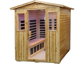 LTCCDSS Garner Outdoor Sauna 4 Person, Far Infrared Sauna, Low EMF Sauna Room for Home, Low EMF Heaters | Chromotherapys | Bluetooth Speakers | Canadian Hemlock | 59.1 * 82.7 * 48.4 LTCCDSS