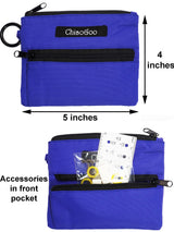 ChiaoGoo Twist Red Lace Shorties 2 & 3-Inch Large Blue 7230-S Interchangeable Knitting Needle Set, 10-Pairs Sizes US 4, 5, 6, 7, 8, Stainless Steel with 3 Cords with Project Bag ChiaoGoo