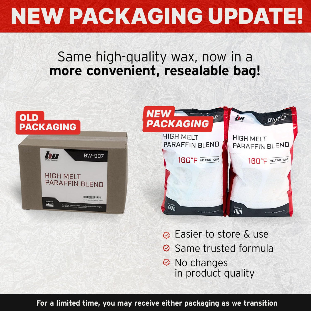 Blended Waxes, Inc. Paraffin Wax for Candle Making, Easy to Use Paraffin Wax for Candles in Pastilles Form for Everyday Use, 160F Melt Point 10 lb Pack BW Blended Waxes, Inc.