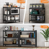 TOPASS Workbench on Wheels, Adjustable Heavy Duty Work Table with Wheels, Heavy Duty Workstation, Metal Tool Work Bench for Garage Warehouse Workshop, 32" H x 18" D x 34" W Topass