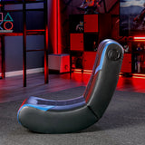 X Rocker Eclipse Video Gaming Floor Chair with Built-In Headrest Speakers, Wireless Bluetooth, Foldable, Vegan Leather, 275 lbs Max, Amazon Exclusive, Black and Blue X Rocker